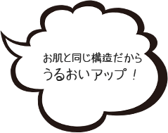 お肌と同じ構造だからうるおいアップ！